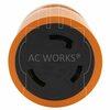 Ac Works NEMA 5-20P 20A Plug to Locking L5-30R 3-Prong 30A 125V Adapter AD520L530